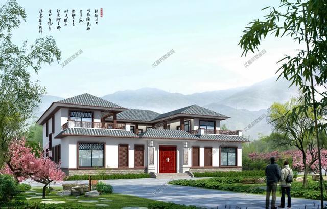 中式|58万盖一栋中式三合院,兄弟双拼共庭院,享受和谐幸福的生活
