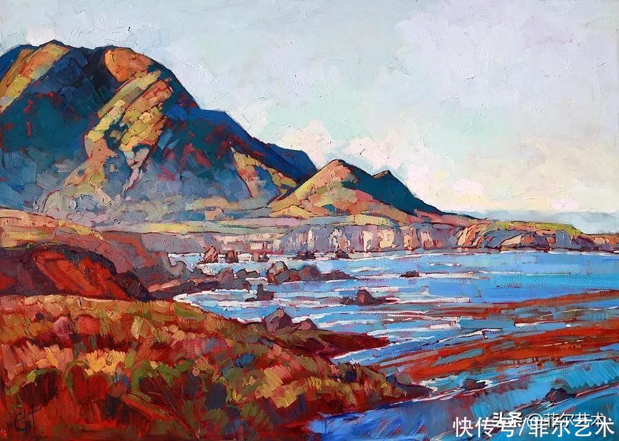 油画|美国女画家艾琳·汉森笔下色彩丰富的风景油画,美极了