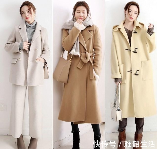 街拍 建议女人不要大衣配裙子,过时!学下面穿,美翻