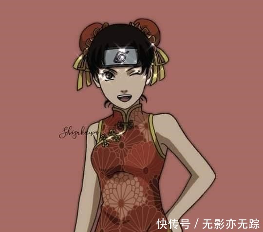 《火影忍者》角色穿上旗袍，日向雏田温柔可爱，纲手身材太完美