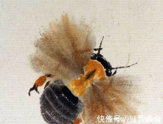 齐白石!把齐白石的草虫放大,这不是照片,这是白石老人的工笔草虫!