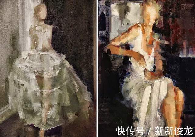 画家@她以生动、动感和现代的笔触,描绘画面