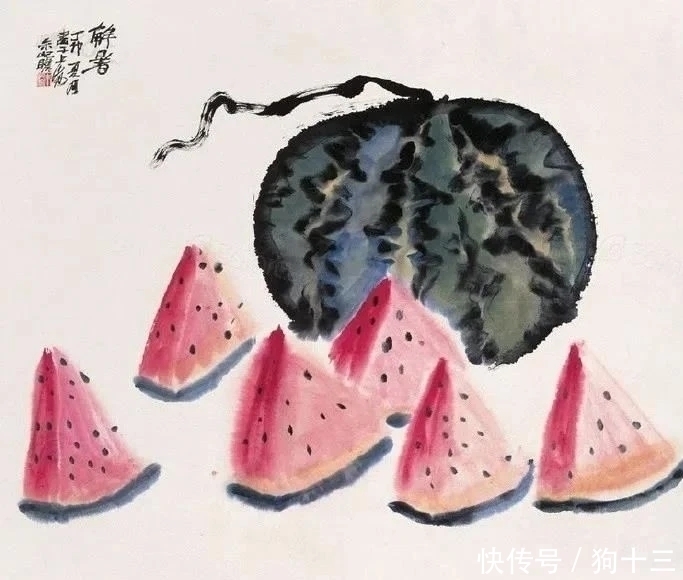 老画家!有一种画,叫苍劲!105岁老画家朱屺瞻的大写意花鸟画