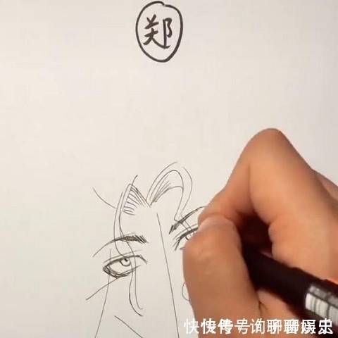 见人!美术生用郑字画画,看到这个貌美如花的帅哥后,见字如见人