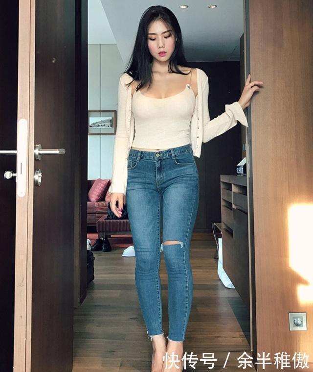 小姐姐|紧身牛仔裤小姐姐最迷人,身材曼妙有魅力,尽显迷人小蛮腰