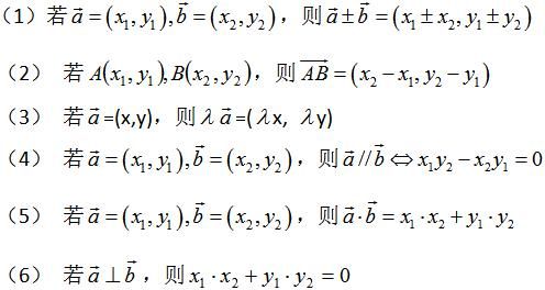 高考复习数学知识点归纳：平面向量