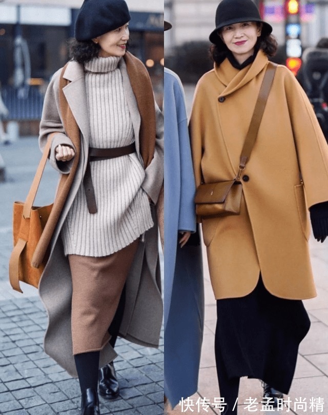 秋冬|中年女人穿大衣少配打底裤,学三木妈妈更显气质