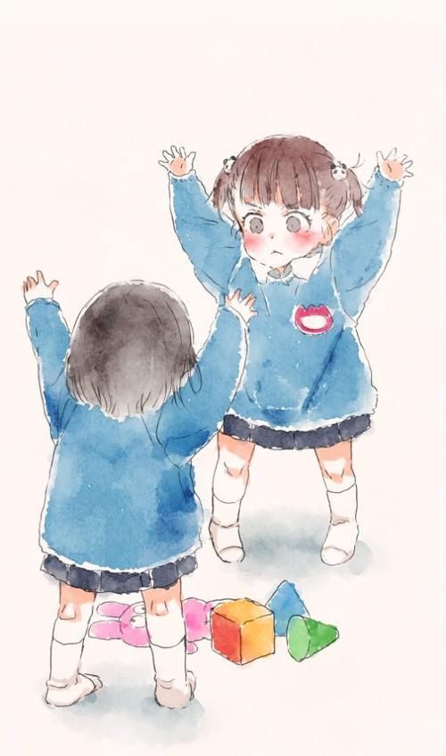 插画|乡民激推「幼稚园女孩的日常」插画!再现小浣熊威吓!