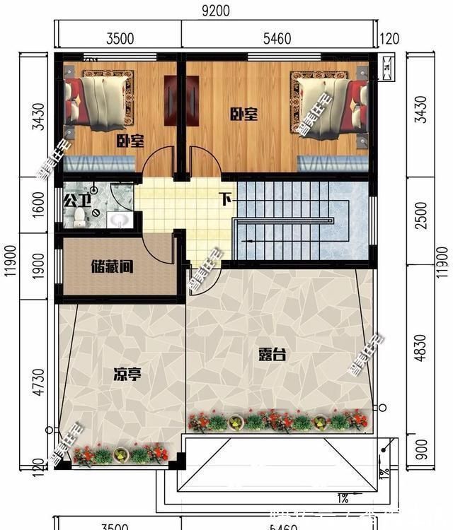 卧室|两栋宽9米多的农村自建别墅,南北通透,这种房子住起来舒爽