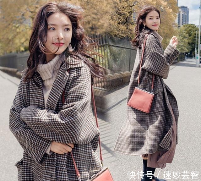时尚|赫本风气质大衣中长款羊毛呢外套,时尚显瘦又增高,高级又时髦