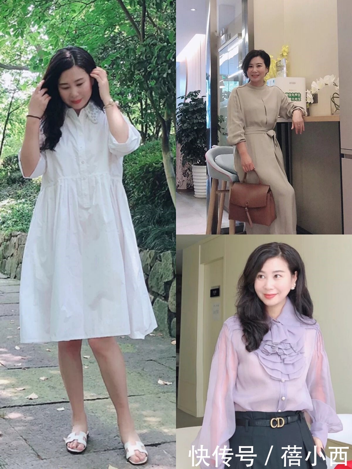 印花|微富态身材女人真有优势,瘦子穿素色衣服很平凡,你却穿出高级感