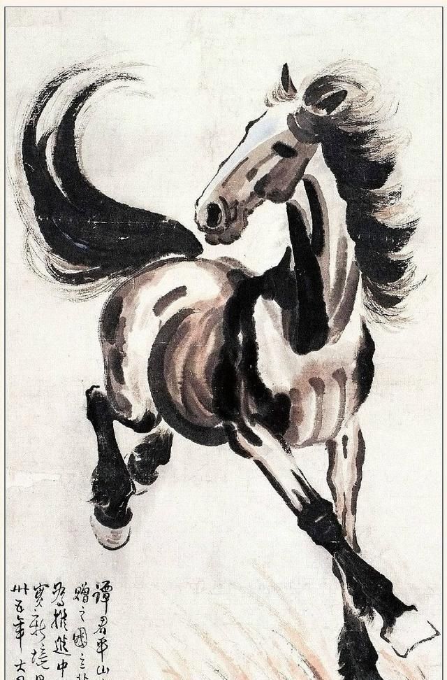 骏马$徐悲鸿3200万的骏马图,被质疑是赝品,缺少油画的韵味感觉