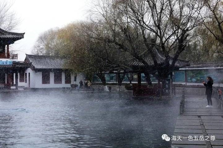 百脉泉|雪泉共舞，百脉氤氲：泉城第一场雪，百脉泉飞花穿庭，盛雪芳华