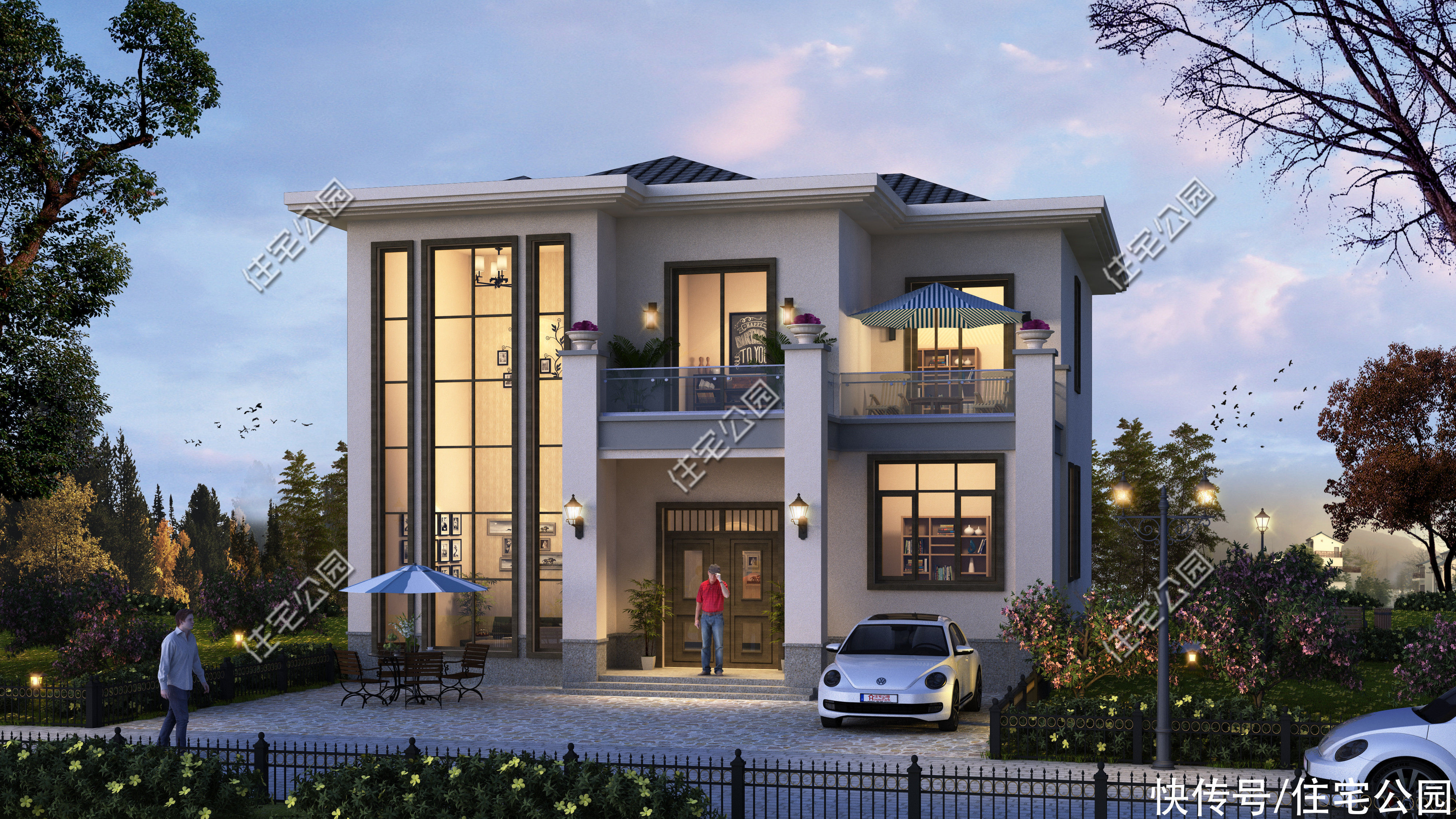 平面|分享10套带落地窗的别墅图，农村房子这么建，谁还稀罕去城里？