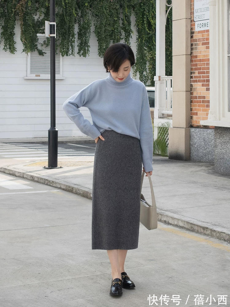 针织裙 穿衣从“土气”到“高雅大气”,40+女人需要做啥?半身裙能帮你