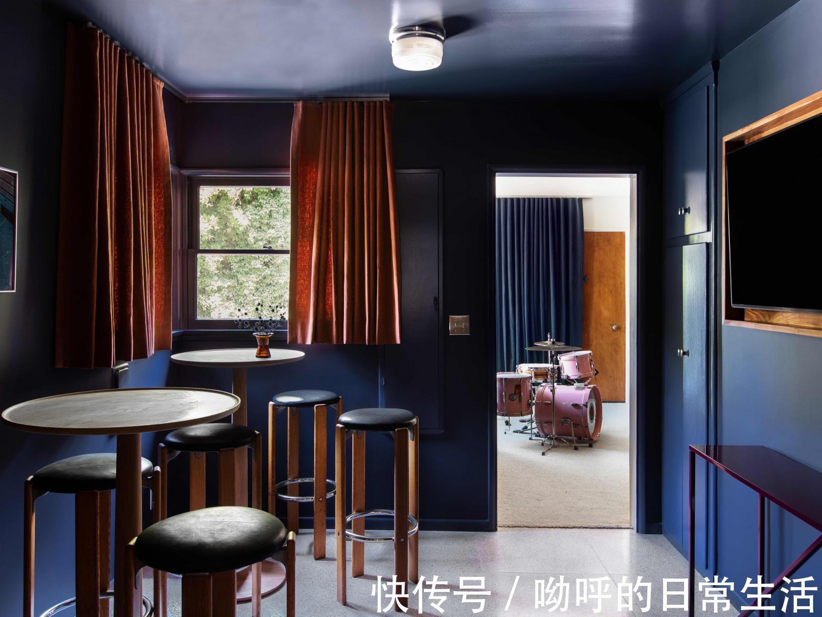 调色板|鼓手的洛杉矶之家,时间琢磨下的中世纪现代风格