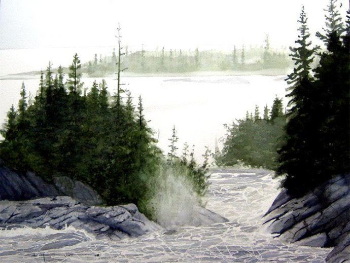水彩画@加拿大水彩画画家道格拉斯·亨特的唯美风景作品