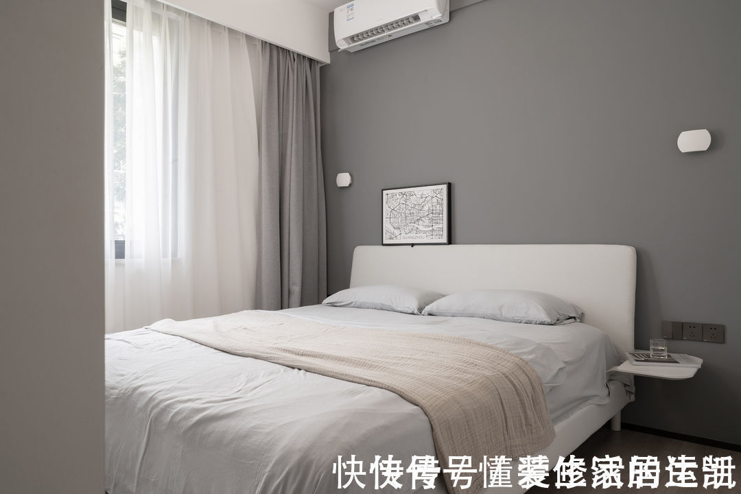 隔墙|80㎡实用主义装修,简约黑白灰色调,全屋简单又大气