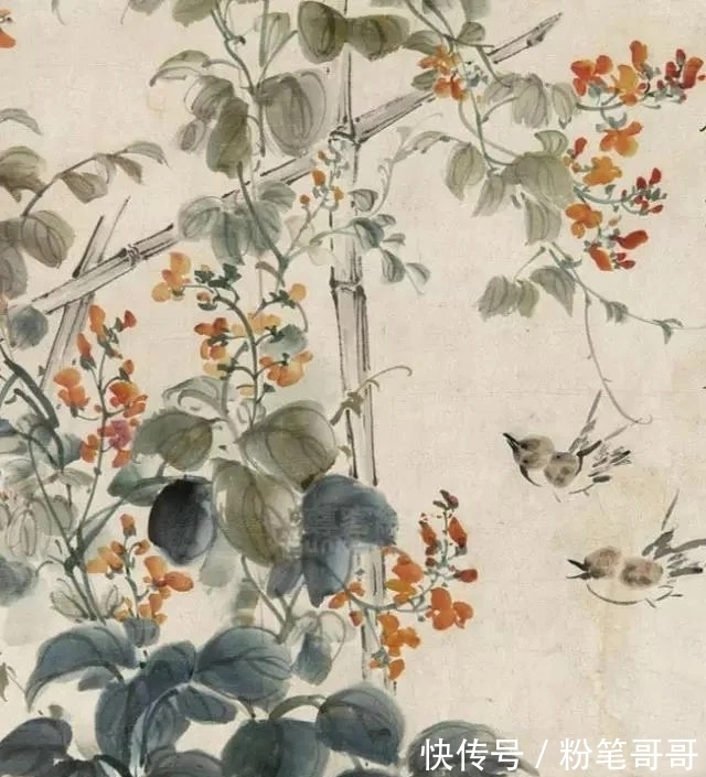 花鸟画@近现代四川水平最高的花鸟画家之一|刘既明画芦雁