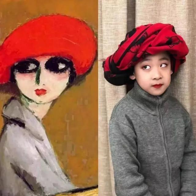 家庭作业|孩子模仿“世界名画”,精髓把握得很到位,网友:气质拿捏死死的