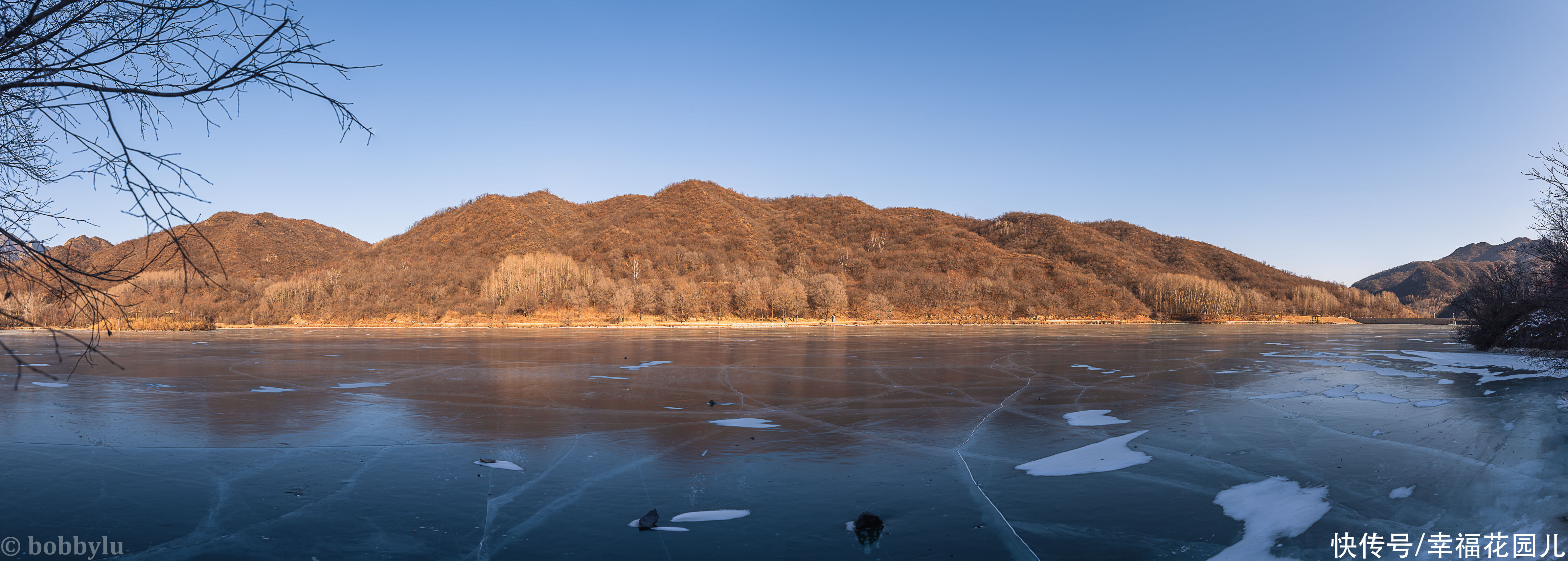 忘忧湖上的蓝冰之旅，感受气泡湖神秘魅力，嗨玩冰雪的玉渡山