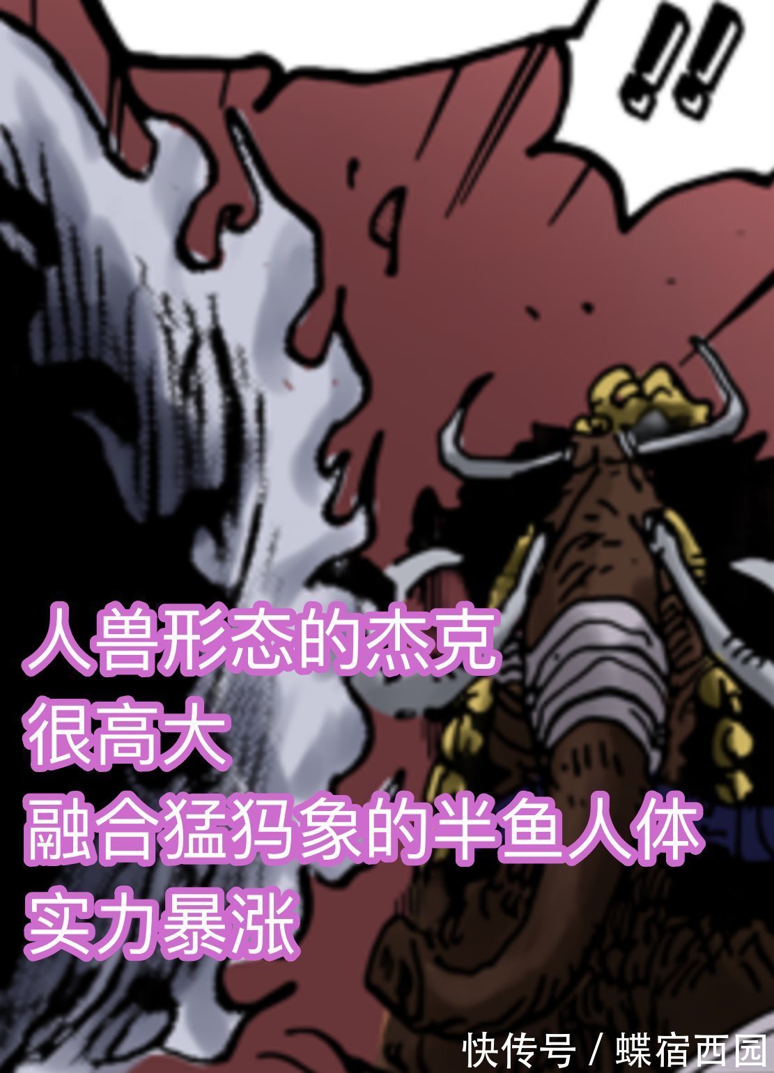 小蜘蛛|海贼王1026话,杰克人兽形态曝光,造型稀奇,可惜一登场就被秒杀