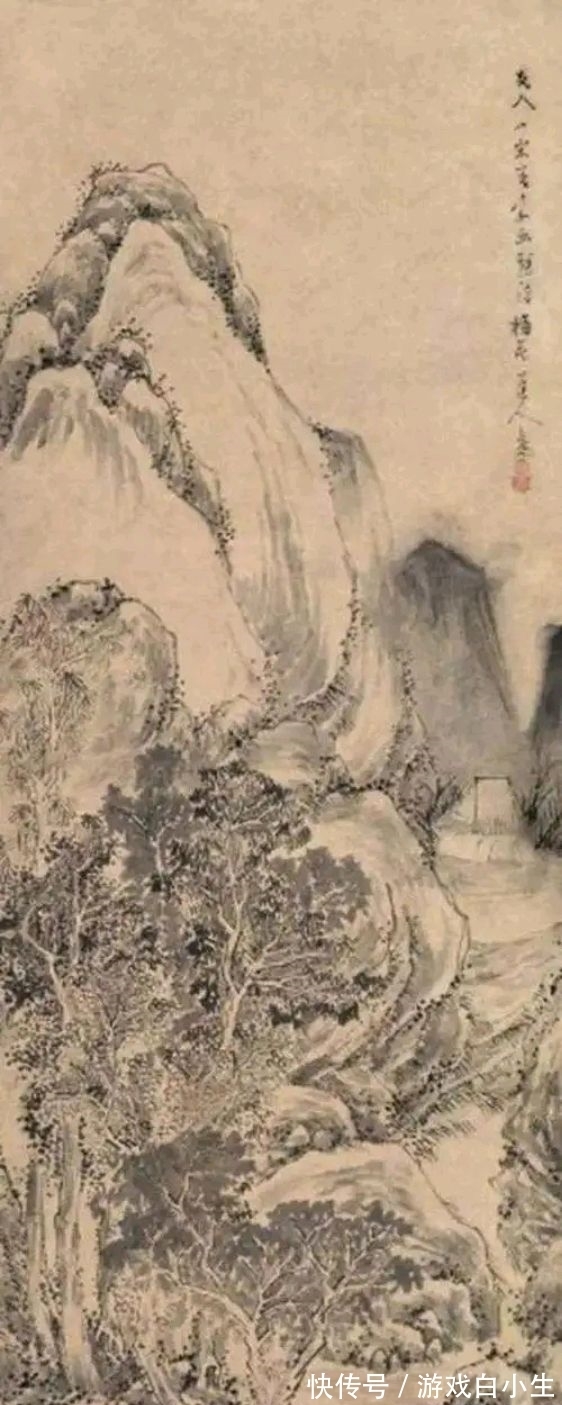 关门弟子$他是石涛的关门弟子,每岁寒食必祭其墓,一个重情重义的山水画家