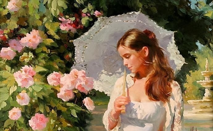 俄罗斯!人体艺术——俄罗斯画家人体油画中的美女娇艳如花