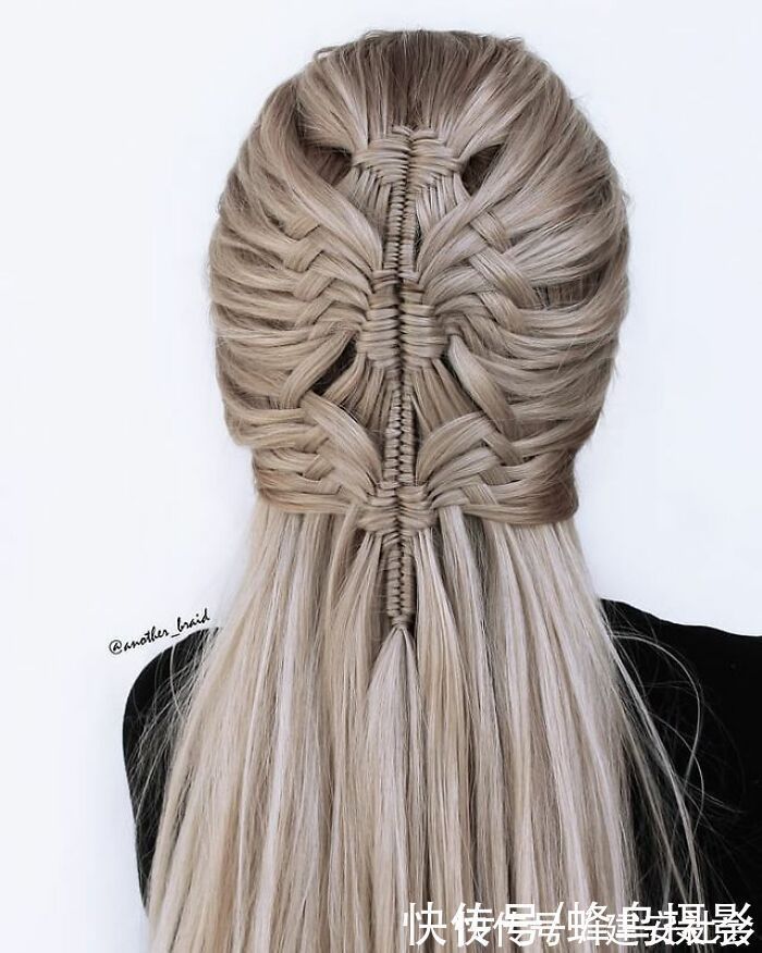发型 65张编发照片,这哪是编头发分明是画画,图3这发型一次要半天
