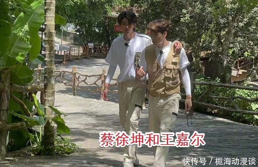 帅哥|跑男新录制来帅哥啦!蔡徐坤嘉尔勾肩并行,两位热播剧男主同框了