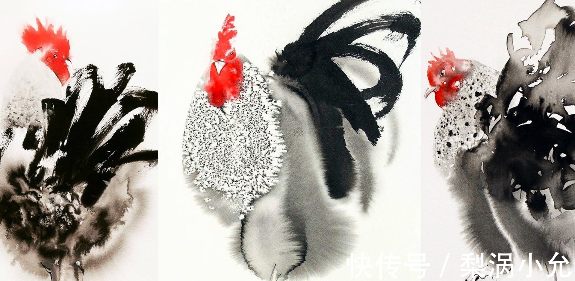 麦穗!水墨是中国传统绘画,老外用它画动物——别说另有一番意境