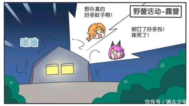 王者荣耀漫画：蔡文姬被蚊子咬破相了，她羡慕地看着旁边的鲁班。