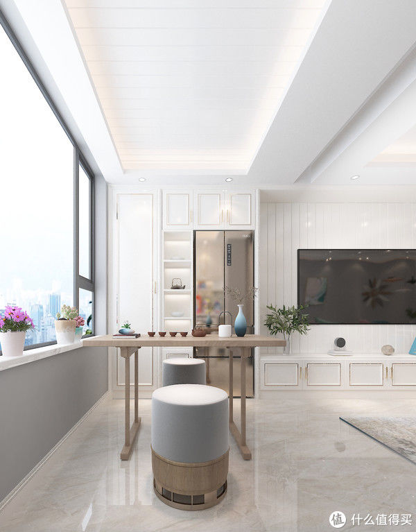 玄关|她45㎡loft公寓，坚持装修轻奢风，巧用线条，装出高级感，有品位