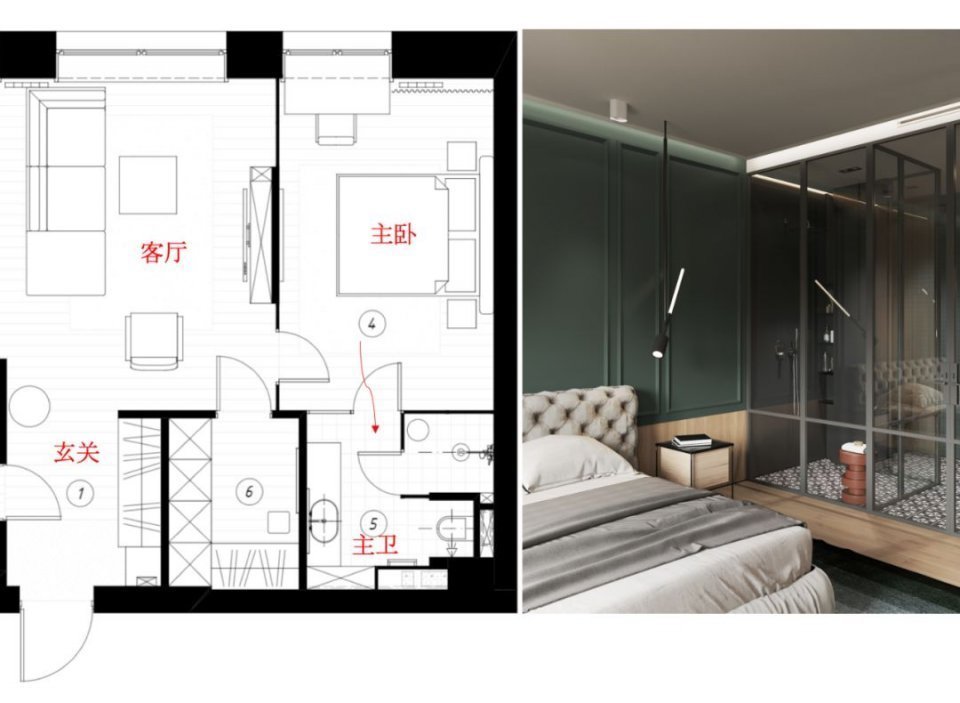 壁挂|别再盯着北欧风啦,看看人家66㎡小户型轻奢风,豪宅也被秒成渣