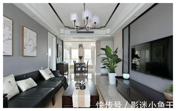 餐厅|110平新中式风装修结束,客厅餐厅连通亮堂真好,给大家晒晒装修