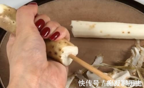 去皮|原来山药“去皮”这么简单，一根筷子就能搞定，去皮快速干净
