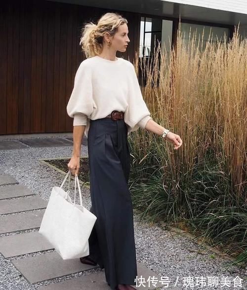 西装裤|深秋是时候穿毛衣了,送你3个搭配技巧,优雅温柔又时髦