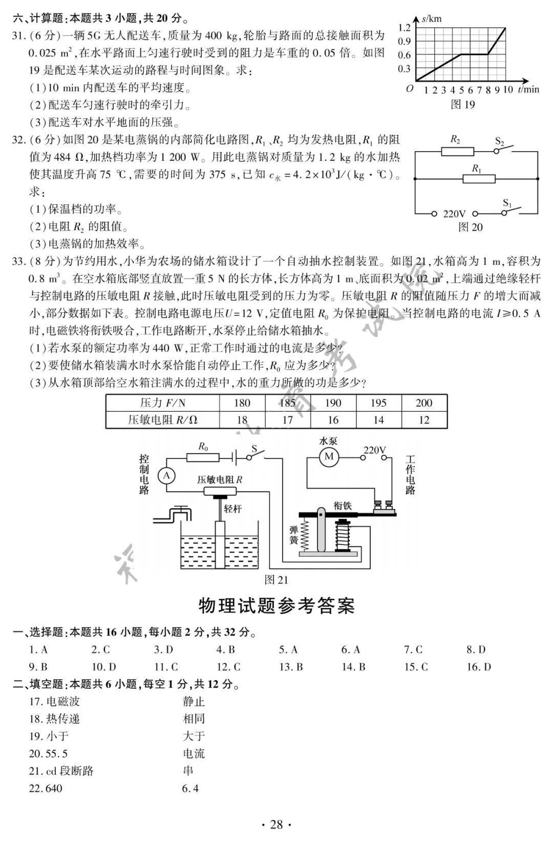 试卷|2021福建中考试卷答案发布！