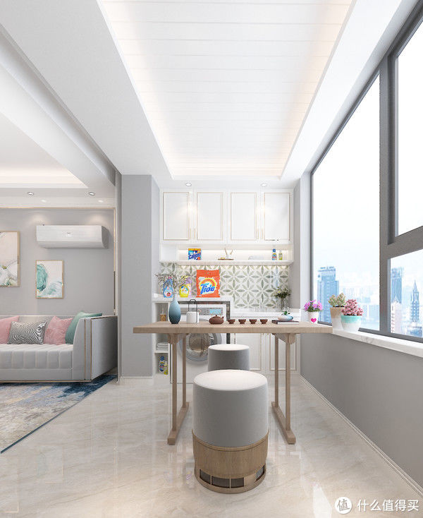 玄关|她45㎡loft公寓，坚持装修轻奢风，巧用线条，装出高级感，有品位