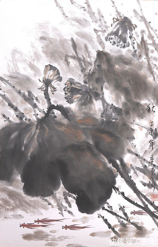 画莲@画家吴东升——博采众长,自备一格|只为那朵莲