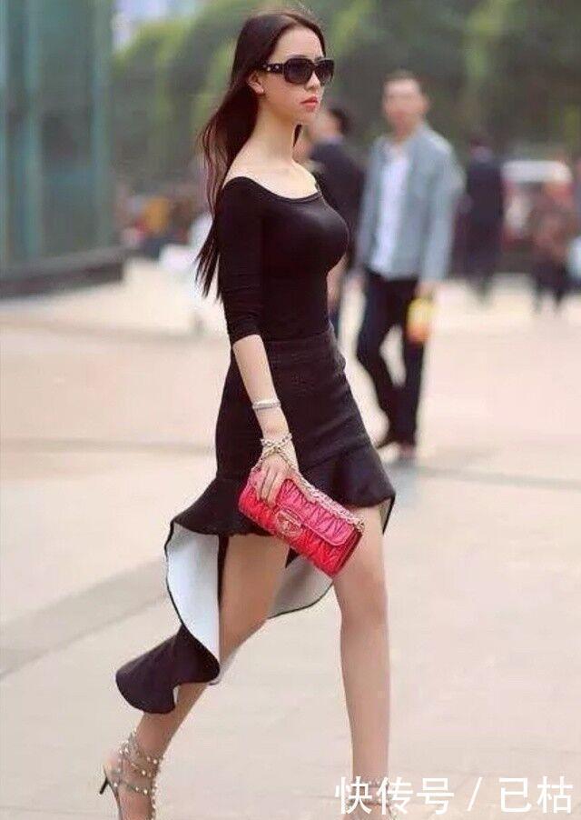 丰腴|街拍美女个性气质显眼,身姿丰腴女性这么穿很有魅力