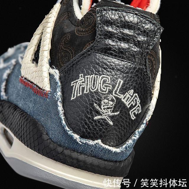 腰果花 致敬说唱巨星!这双牛仔腰果花AJ4只能看不能买