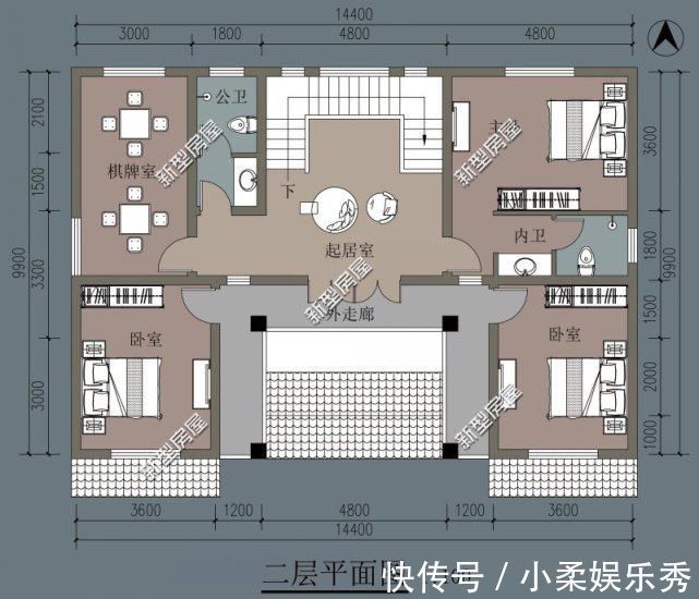 起居室|准备了25万回农村盖别墅，这6套图纸，大家看看哪套好
