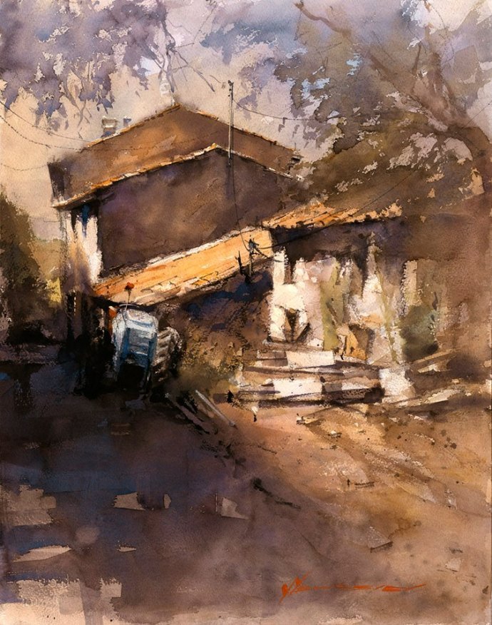 弗拉迪斯拉夫!印象水彩/美国当代艺术家弗拉迪斯拉夫水彩作品