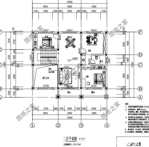 别墅|二层半建房图纸设计图，简单又好看，村里人看了都喜欢