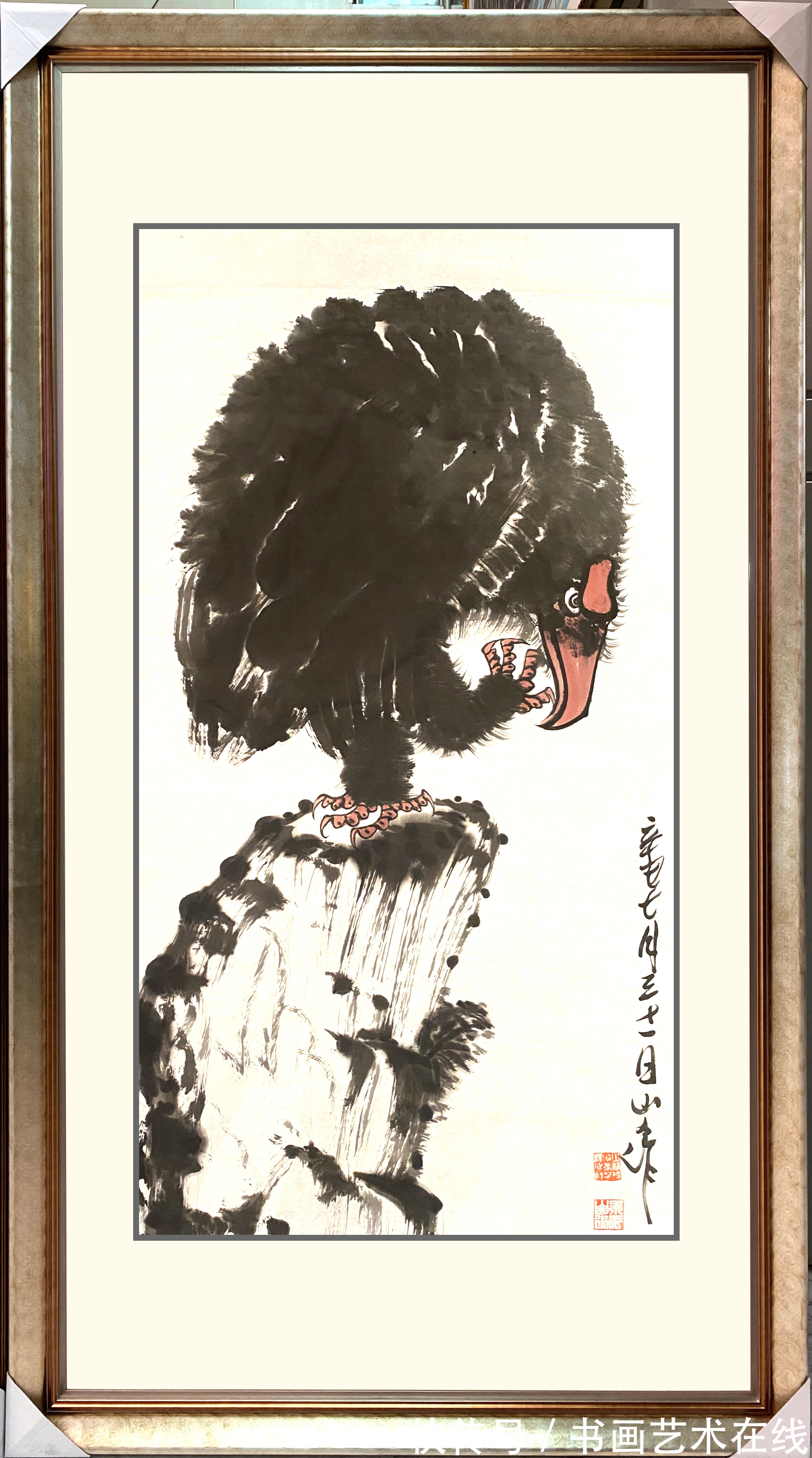 中国管理科学研究院学术委员会$画鹰大家朱祖国为什么能在众多鹰画家中独受收藏市场青睐