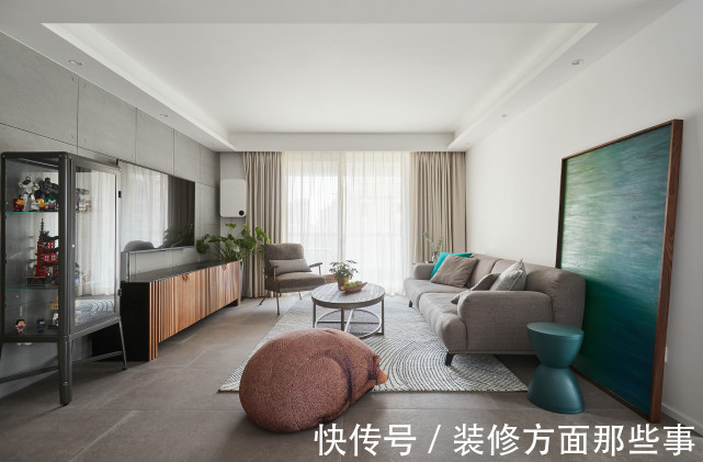 现代|120平现代风三居室，高纯色彩的大量运用，大胆而灵活