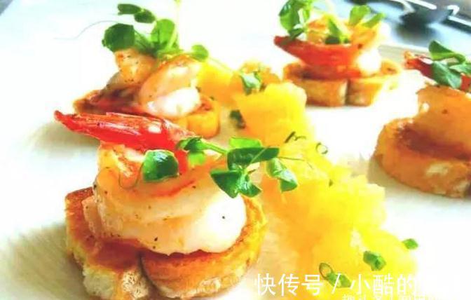 美食推荐:铁板茄夹鲜鱿、蒜味橄榄虾配梨酱、青椒海螺片制作方法