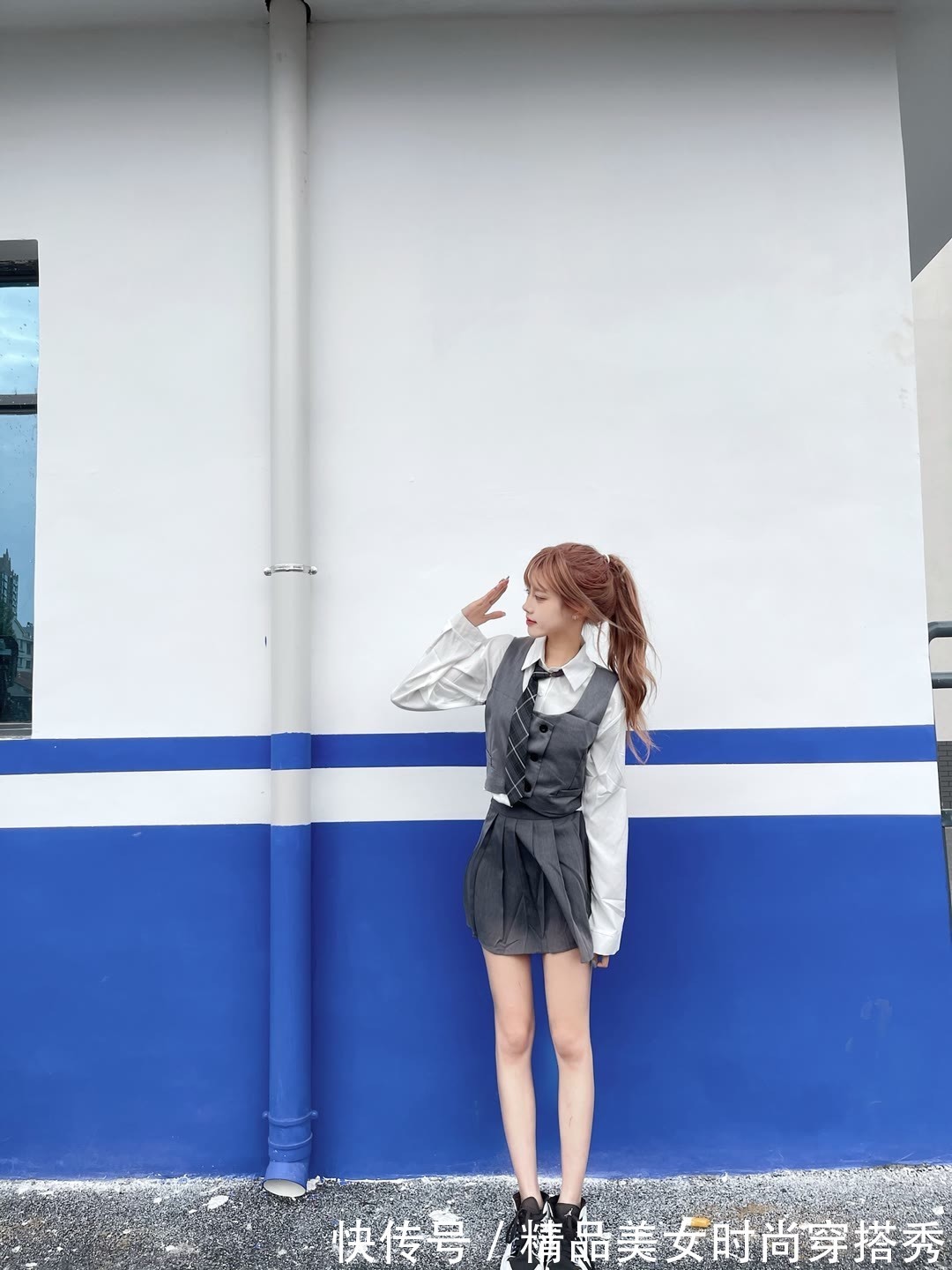 女神|学院风风格的穿搭，演绎一枚时尚清新的甜美校园女神