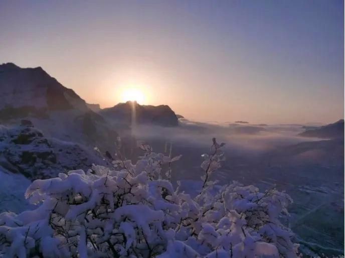 【大美房山】赏！大安山春雪水墨画